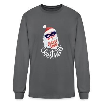 Secret Christmas Santa Claus - Men's Long Sleeve T-Shirt - charcoal - Front