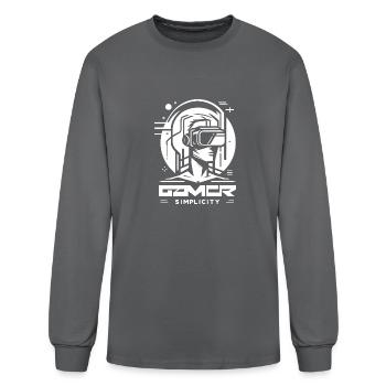 Gamer Simplicity - Men's Long Sleeve T-Shirt - charcoal - Front