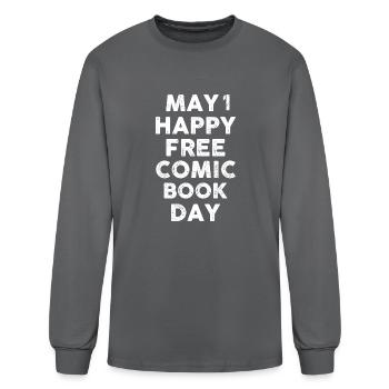 Happy Free Comic Book Day - Men's Long Sleeve T-Shirt - charcoal - Front