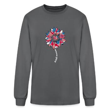 American British America Britain - Men's Long Sleeve T-Shirt - charcoal - Front