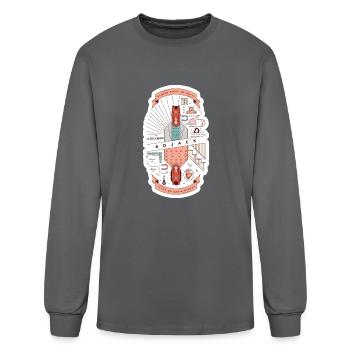Piece of sht BoJack Horseman - Men's Long Sleeve T-Shirt - charcoal - Front