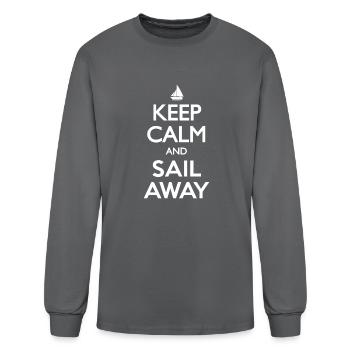 Keep Calm and Sail Away - Men's Long Sleeve T-Shirt - charcoal - Front
