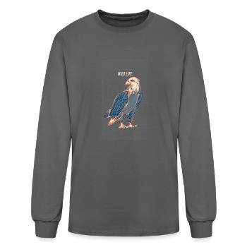 Eagle - Men's Long Sleeve T-Shirt - charcoal - Front