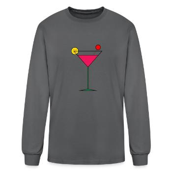 Martini Glass - Men's Long Sleeve T-Shirt - charcoal - Front