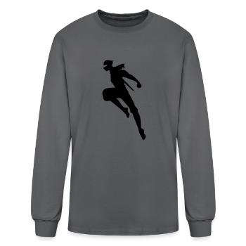 Ninja - Men's Long Sleeve T-Shirt - charcoal - Front