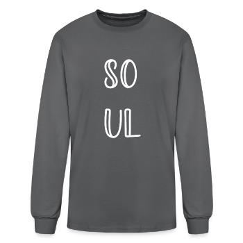 Soul Soul Mate Matching Couples - Men's Long Sleeve T-Shirt - charcoal - Front