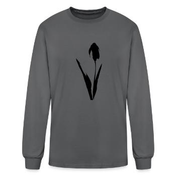 tulip - Men's Long Sleeve T-Shirt - charcoal - Front