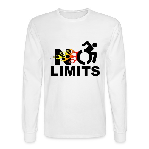 No limits for me with my wheelchair - Men's Long Sleeve T-Shirt