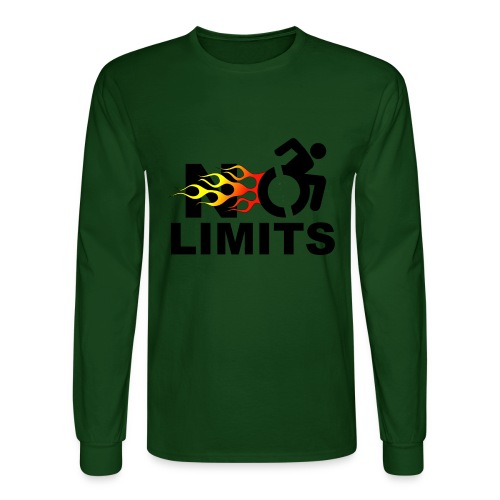 No limits for me with my wheelchair - Men's Long Sleeve T-Shirt
