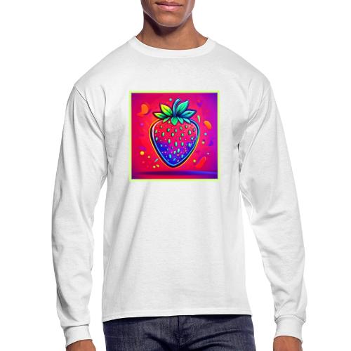 Neon Strawberry Pop - Men's Long Sleeve T-Shirt