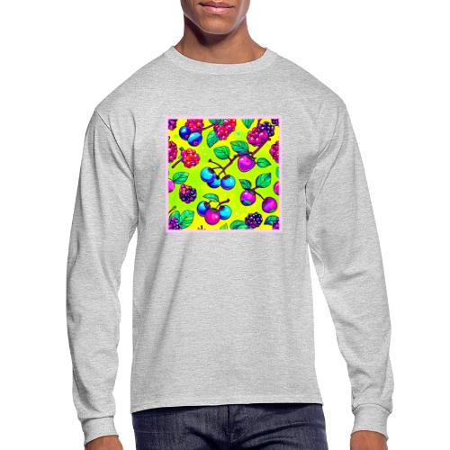 Bright Berry Fruit Pattern - Men's Long Sleeve T-Shirt