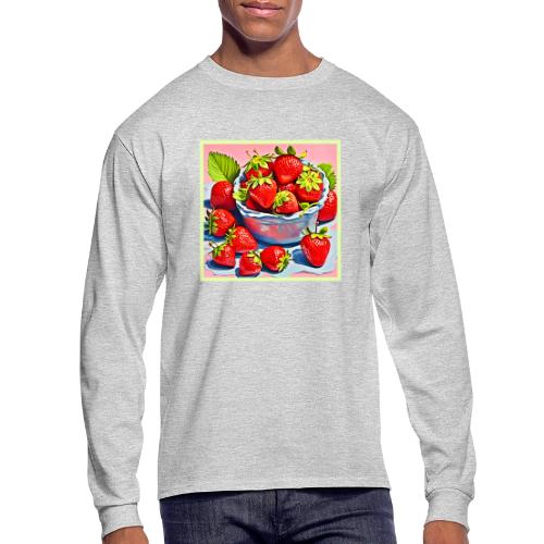 Fresh Strawberry Bowl - Men's Long Sleeve T-Shirt