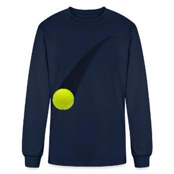 Tennis Ball Moving Motion - Men's Long Sleeve T-Shirt - navy - Front