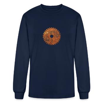 Chemise de lame de scie rouillée - T-shirt à manches longues Homme - marine - Devant