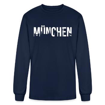 Munich skyline - Men's Long Sleeve T-Shirt - navy - Front