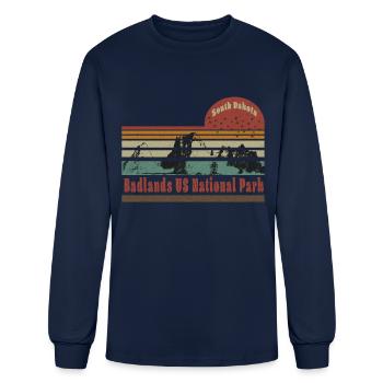 Badlands US National Park South Dakota - Men's Long Sleeve T-Shirt - navy - Front