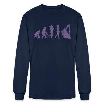 Music Harp Evolution for women black - Men's Long Sleeve T-Shirt - navy - Front