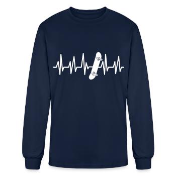 Skateboard Longboard Sk8ing Sk8 Halfpipe Gift - Men's Long Sleeve T-Shirt - navy - Front