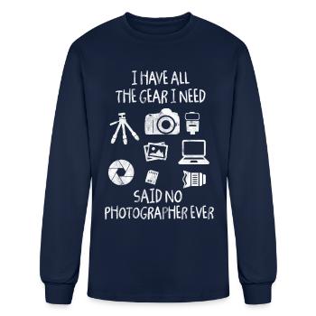 Photographer - Men's Long Sleeve T-Shirt - navy - Front
