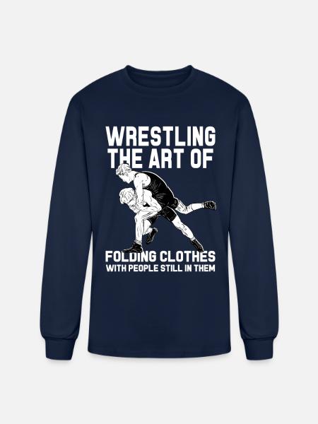 Wrestling - Men's Long Sleeve T-Shirt - navy