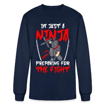 Ninja - Men's Long Sleeve T-Shirt - navy - Front