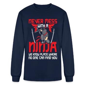 Ninja - Men's Long Sleeve T-Shirt - navy - Front