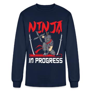 Ninja - Men's Long Sleeve T-Shirt - navy - Front