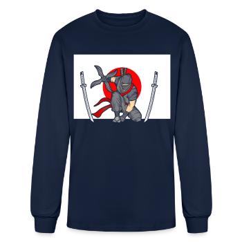 Ninja - Men's Long Sleeve T-Shirt - navy - Front