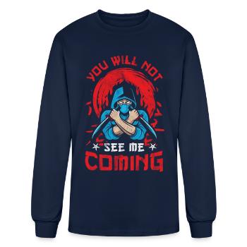 Ninja - Men's Long Sleeve T-Shirt - navy - Front