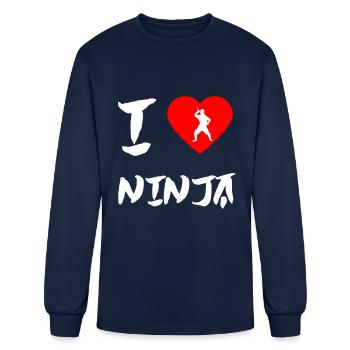 Ninja - Men's Long Sleeve T-Shirt - navy - Front