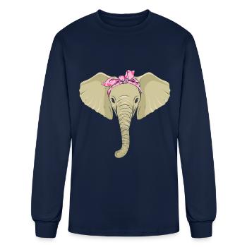 Elephant Gift For Trunk Africa Wilderness Zoo - Men's Long Sleeve T-Shirt - navy - Front