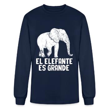 Elephant Gift For Trunk Africa Wilderness Zoo - Men's Long Sleeve T-Shirt - navy - Front