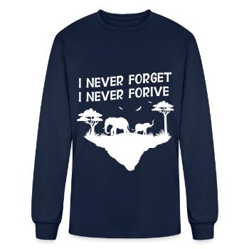 Elephant Gift For Trunk Africa Wilderness Zoo - Men's Long Sleeve T-Shirt - navy - Front