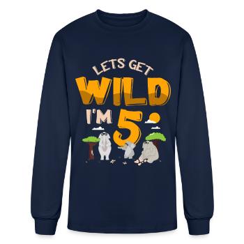 Elephant Gift For Trunk Africa Wilderness Zoo - Men's Long Sleeve T-Shirt - navy - Front