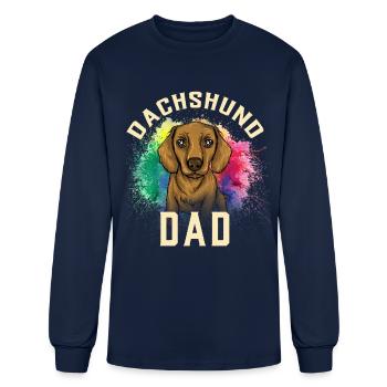 Dachshund Gift Dixie Wiener Doxie Dackel - Men's Long Sleeve T-Shirt - navy - Front