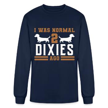 Dachshund Gift Dixie Wiener Doxie Dackel - Men's Long Sleeve T-Shirt - navy - Front