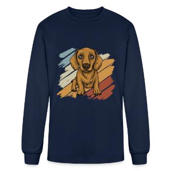Dachshund Gift Dixie Wiener Doxie Dackel - Men's Long Sleeve T-Shirt - navy - Front