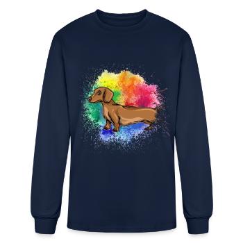 Dachshund Gift Dixie Wiener Doxie Dackel - Men's Long Sleeve T-Shirt - navy - Front