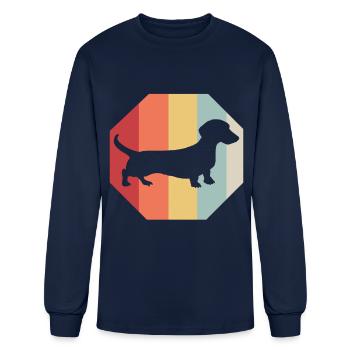 Dachshund Gift Dixie Wiener Doxie Dackel - Men's Long Sleeve T-Shirt - navy - Front