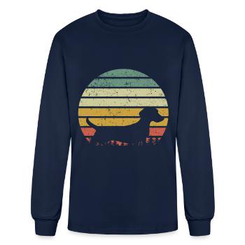 Dachshund Gift Dixie Wiener Doxie Dackel - Men's Long Sleeve T-Shirt - navy - Front