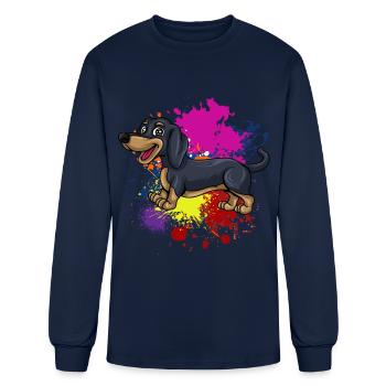 Dachshund Gift Dixie Wiener Doxie Dackel - Men's Long Sleeve T-Shirt - navy - Front