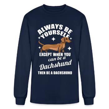 Dachshund Gift Dixie Wiener Doxie Dackel - Men's Long Sleeve T-Shirt - navy - Front