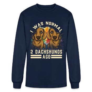 Dachshund Gift Dixie Wiener Doxie Dackel - Men's Long Sleeve T-Shirt - navy - Front