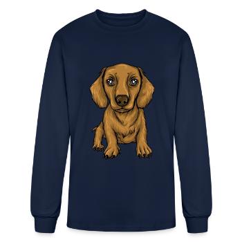 Dachshund Gift Dixie Wiener Doxie Dackel - Men's Long Sleeve T-Shirt - navy - Front