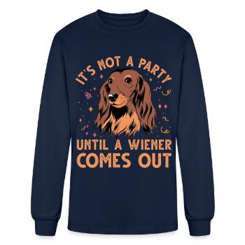 Dachshund Gift Dixie Wiener Doxie Dackel - Men's Long Sleeve T-Shirt - navy - Front