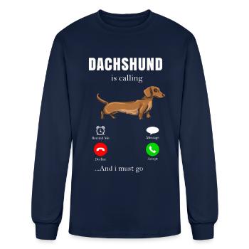 Dachshund Gift Dixie Wiener Doxie Dackel - Men's Long Sleeve T-Shirt - navy - Front