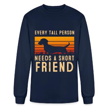 Dachshund Gift Dixie Wiener Doxie Dackel - Men's Long Sleeve T-Shirt - navy - Front