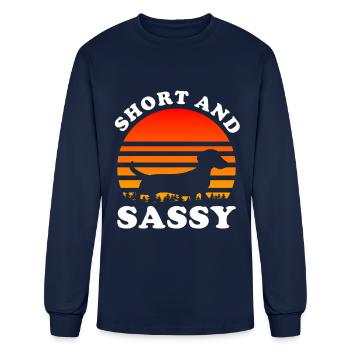 Dachshund Gift Dixie Wiener Doxie Dackel - Men's Long Sleeve T-Shirt - navy - Front