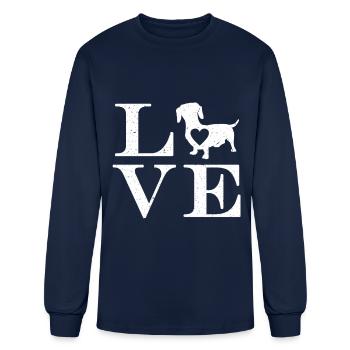 Dachshund Gift Dixie Wiener Doxie Dackel - Men's Long Sleeve T-Shirt - navy - Front