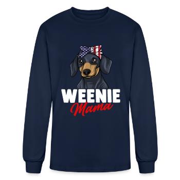 Dachshund Gift Dixie Wiener Doxie Dackel - Men's Long Sleeve T-Shirt - navy - Front